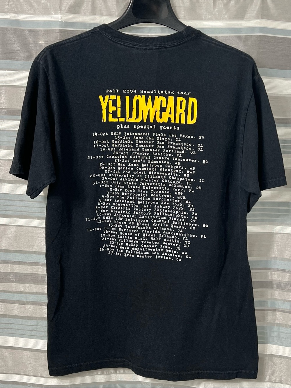 Y2K Yellowcard Band Still Ripping Tour Black Graphic Tee - Picture 3 of 7